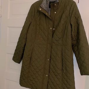 L Talbots Quilted Coat